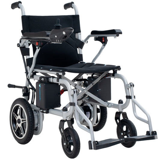 Gambimedic Silla De Ruedas Electrica Acero 32kg Mod. Gm6013a Soporta 100kg Todoterreno Permitida En Aviones Portatil Para Viaje Plegable 2 Motores 250w Bateria Acido Plomo Sellada 24v12ah De 288kw