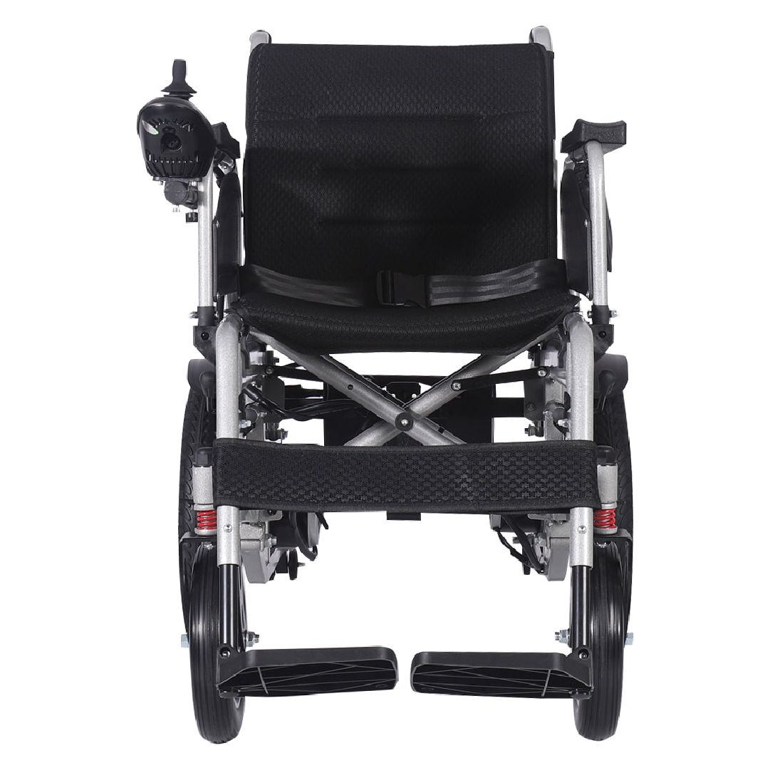 Gambimedic Silla De Ruedas Electrica Todoterreno Acero 37kg Llantas 16" Pulgadas (40cm) Neumaticas Exteriores Plegable Mod.gm601 Soporta 100kg 2 Motores 250w Bateria Acido Plomo Sellada 24v12ah-288kw