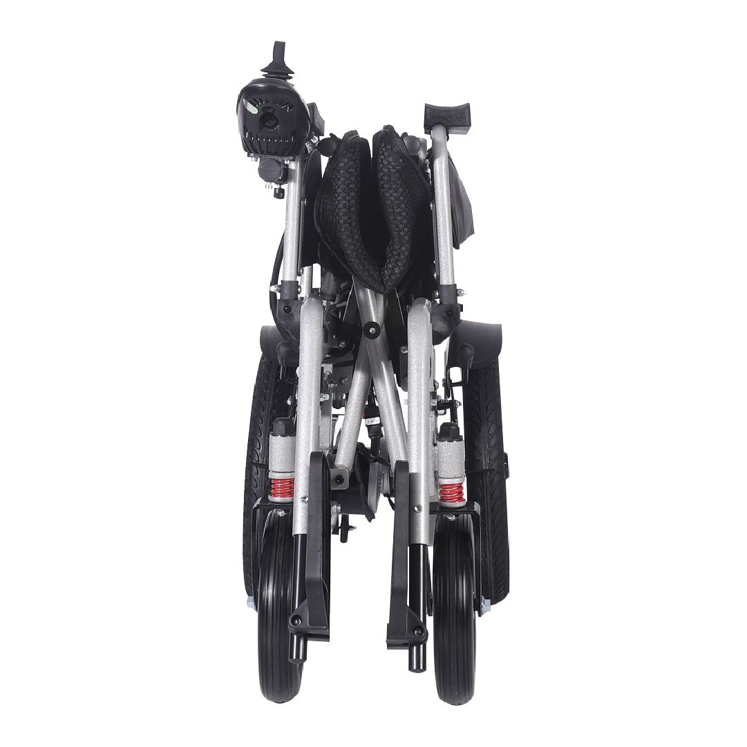 Gambimedic Silla De Ruedas Electrica Todoterreno Acero 37kg Llantas 16" Pulgadas (40cm) Neumaticas Exteriores Plegable Mod.gm601 Soporta 100kg 2 Motores 250w Bateria Acido Plomo Sellada 24v12ah-288kw
