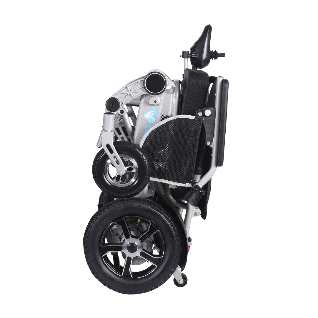 Gambimedic Silla De Ruedas Electrica Plegable Aluminio Ligero Portatil 28kg Mod. Gm7002B Soporta 100kg Llantas Neumaticas De Aire Todoterreno 4 Amortiguadores 2 Motores 250w Bateria Litio 24v12ah 288kw
