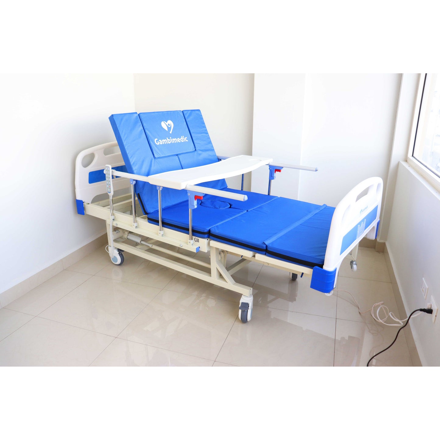 Cama Hospital Electrica Multifunciones Ideal Para Casa Cama Medica Enfermeria Portasuero Colchon Posicion Para Ir Al Baño Y Girar Al Paciente Acostado Levanta Piernas y Espalda