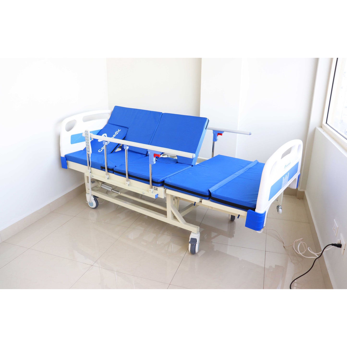 Cama Hospital Electrica Multifunciones Ideal Para Casa Cama Medica Enfermeria Portasuero Colchon Posicion Para Ir Al Baño Y Girar Al Paciente Acostado Levanta Piernas y Espalda