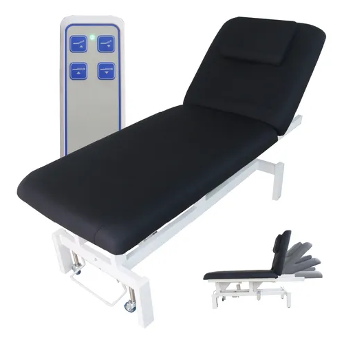Gambimedic Cama Mesa De Exploracion Medica Electrica 2 Motores Consultorio Hospital Clinica Colchon Piel 9cm Altura Ajustable 57- 92cm Almohada Cabeza Removible Con Hueco Respaldo Reclinable 0-75° Modelo ET11-1