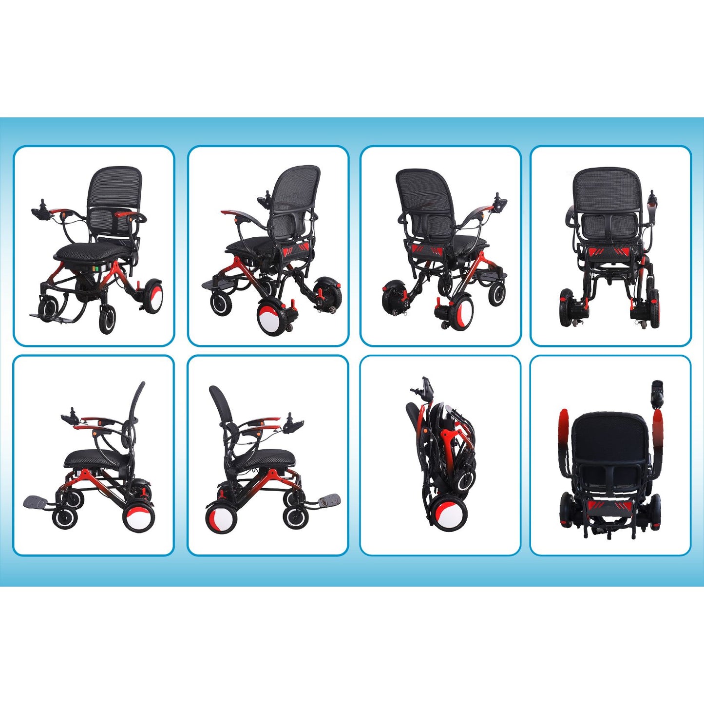 Gambimedic Silla De Ruedas Electrica Fibra Carbono Respaldo Ergonomico 14kg Ligera Compacta Gm213c Modo Manual y Electrico Soporta 136kg Bateria Litio 24v12ah288wh Llantas Todoterreno 2 Motores 220w