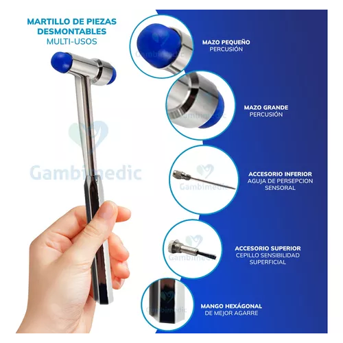 Martillo Buck Para Reflejos Instrumento Medico Colores