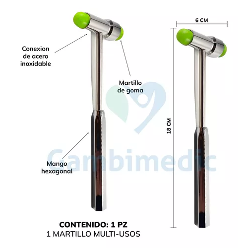 Martillo Buck Para Reflejos Instrumento Medico Colores