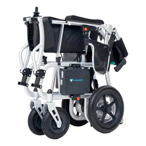 Gambimedic Silla De Ruedas Electrica Aluminio 18kg Ligera Portatil Plegable Compacta Todoterreno Mod.gm6013 Incluye Control Inalambrico Extra Soporta 100kg Bateria Litio 24v10ah (240wh) 2 Motores 180w