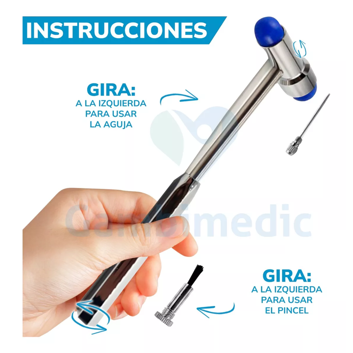 Martillo Buck Para Reflejos Instrumento Medico Colores