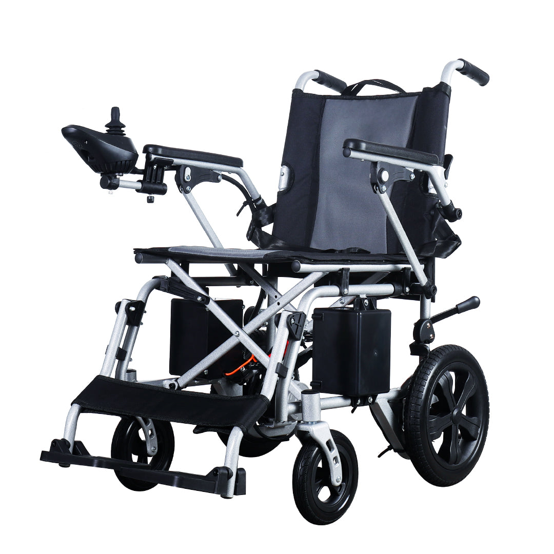 Gambimedic Silla De Ruedas Electrica Acero 28kg Mod. Gm6015 Soporta 100kg Todoterreno Permitida En Aviones Portatil Para Viaje Plegable 2 Motores 150w Bateria Acido Plomo Sellada 24v12ah De 288kwh