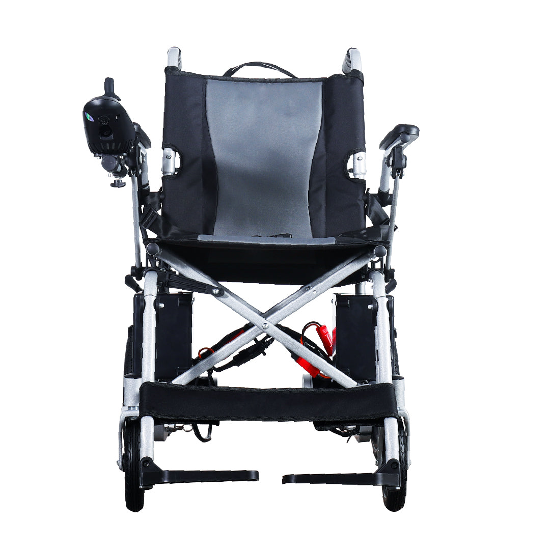 Gambimedic Silla De Ruedas Electrica Acero 28kg Mod. Gm6015 Soporta 100kg Todoterreno Permitida En Aviones Portatil Para Viaje Plegable 2 Motores 150w Bateria Acido Plomo Sellada 24v12ah De 288kwh