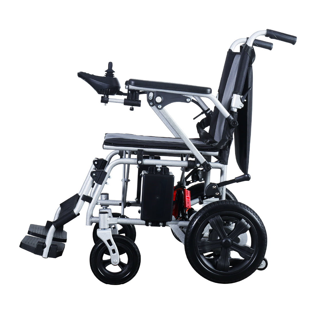 Gambimedic Silla De Ruedas Electrica Acero 28kg Mod. Gm6015 Soporta 100kg Todoterreno Permitida En Aviones Portatil Para Viaje Plegable 2 Motores 150w Bateria Acido Plomo Sellada 24v12ah De 288kwh