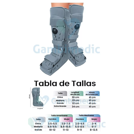Bota Férula Ortopédica Walker Larga Premium Aire Neumática
