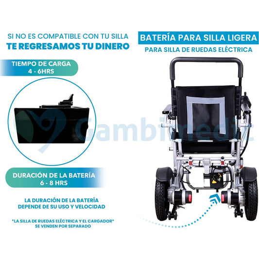 Bateria Para Silla De Ruedas Electrica Ligera Facil Instalacion