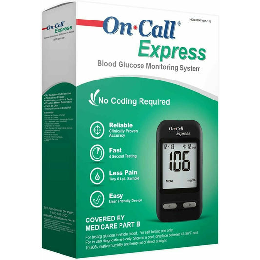 Glucometro Acon On Call Express Diabetes Estuche Portatil