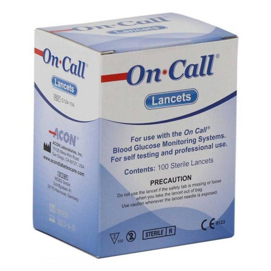 Lancetas Glucosa Para Cualquier Glucometro 100 Piezas On Call