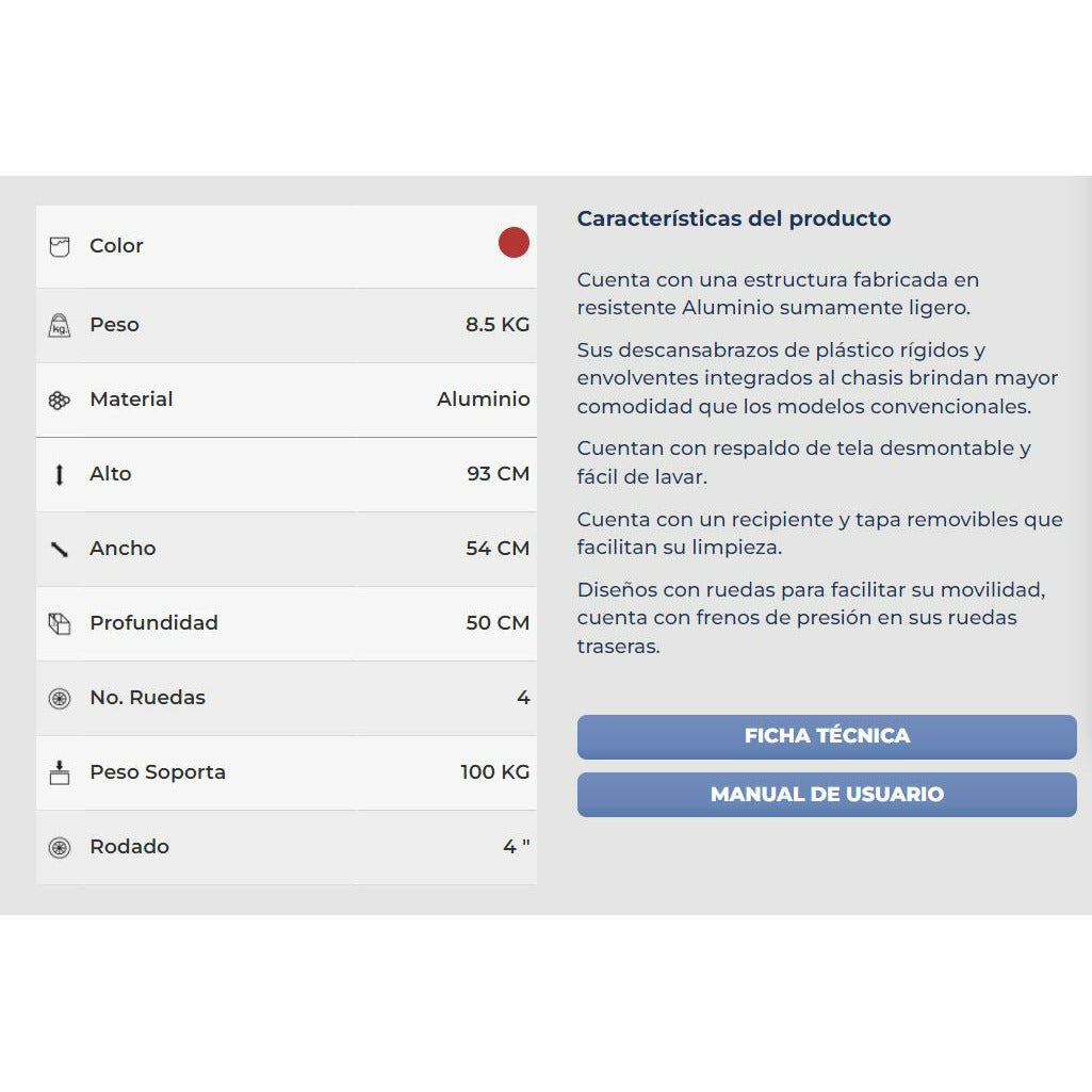 Silla De Baño Comodo Para Ducha Con Ruedas Plegable Cubeta