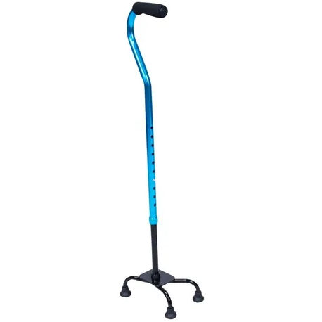Baston 4 Patas Lujo Ajustable Aluminio Ortopedico 4 Apoyos