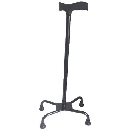 Baston 4 Patas Lujo Ajustable Aluminio Base Grande 4 Apoyos