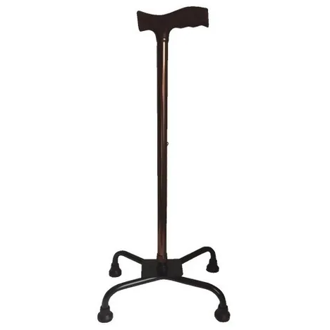 Baston 4 Patas Lujo Ajustable Aluminio Base Grande 4 Apoyos