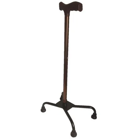 Baston 4 Patas Lujo Ajustable Aluminio Base Grande 4 Apoyos