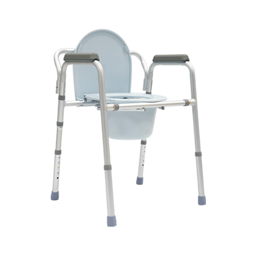 Silla De Baño Comodo Aluminio Con Respaldo Altura Ajustable