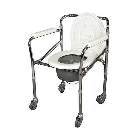 Silla De Baño Comodo Plegable Con Ruedas Discapacitado