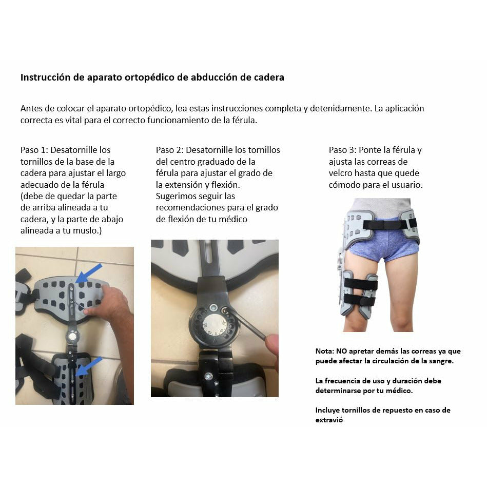 Ferula Inmovilizadora Estabilizadora Cadera Articulada Rom