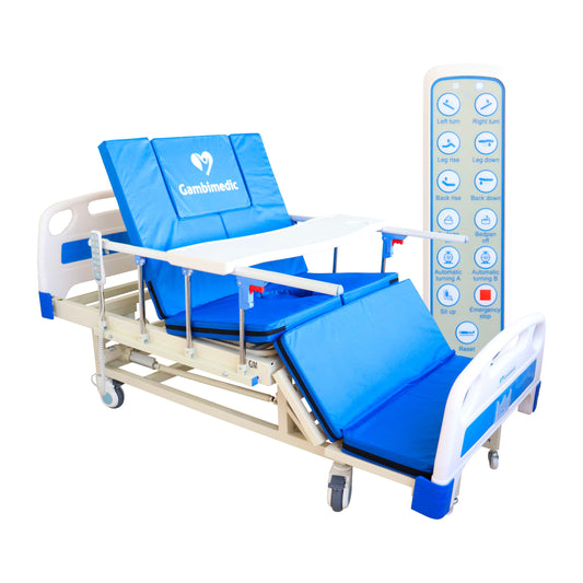 Cama Hospital Electrica Multifunciones Ideal Para Casa Cama Medica Enfermeria Portasuero Colchon Posicion Para Ir Al Baño Y Girar Al Paciente Acostado Levanta Piernas y Espalda