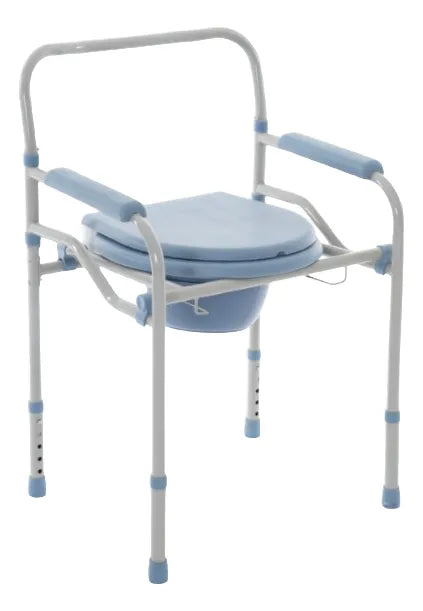 Gambimedic Silla De Baño Comodo Plegable Discapacitado Aumento Para Baño Incluye Cubeta Removible Altura Ajustable Silla Ducha