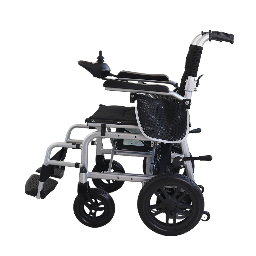 Gambimedic Silla De Ruedas Electrica Aluminio 19kg Super Ligera Portatil Plegable Compacta Todoterreno Control Intercambiable Izquierda o Derecha Soporta 120kg Bateria Litio 24V12AH 288WH