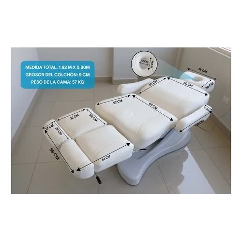 Gambimedic Camilla Eléctrica Exploracion Examinacion Medica Multifuncional Mod.ET11-2 Dentista Ginecologo Ginecologa Spa Estética Salon Belleza Consultorio Medico Altura Ajustable 55-80cm Reclinable