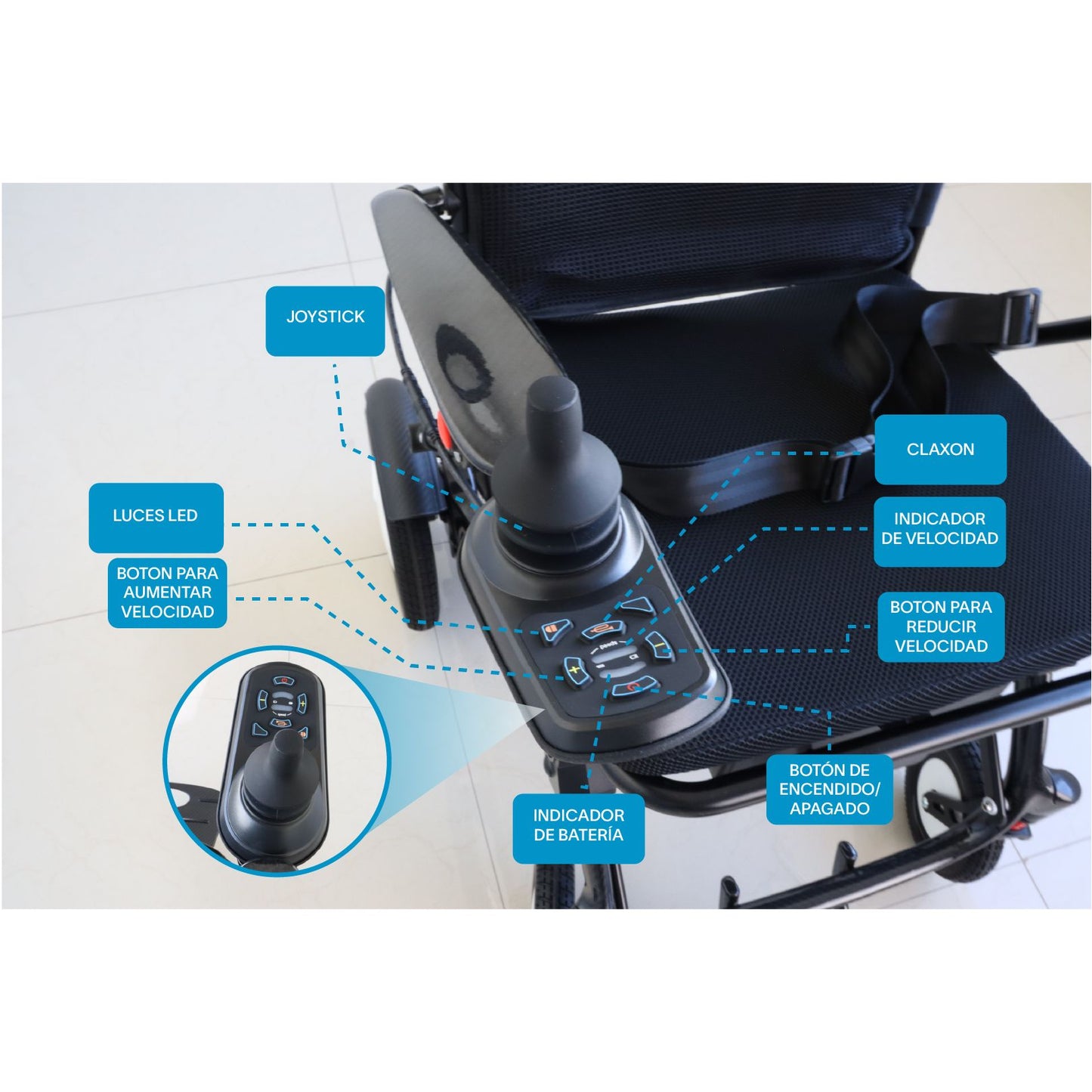 Gambimedic Silla De Ruedas Electrica Mod. 211 Peso 19kg Plegable Portatil Motores De 200w Llantas Todoterreno Bateria De Litio 24v 12ah 288wh Permitida En Avion