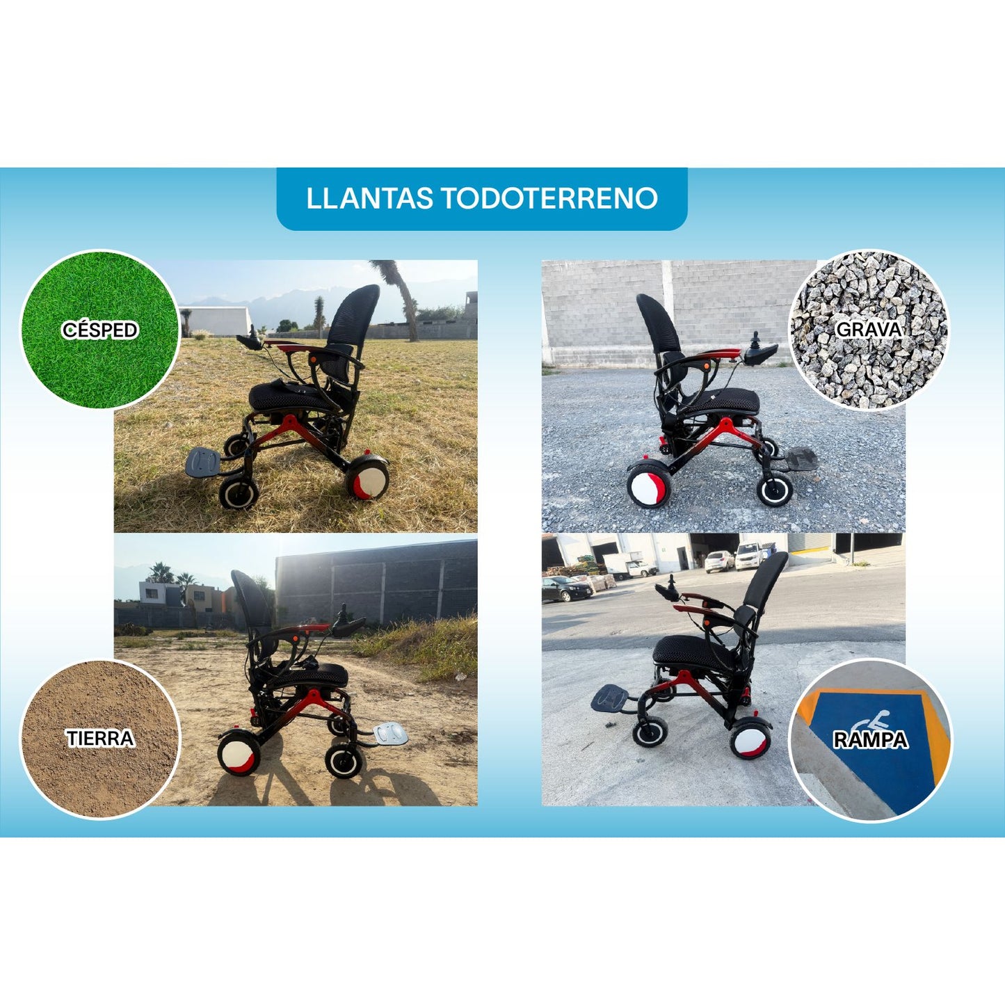 Gambimedic Silla De Ruedas Electrica Fibra Carbono Respaldo Ergonomico 14kg Ligera Compacta Gm213c Modo Manual y Electrico Soporta 136kg Bateria Litio 24v12ah288wh Llantas Todoterreno 2 Motores 220w