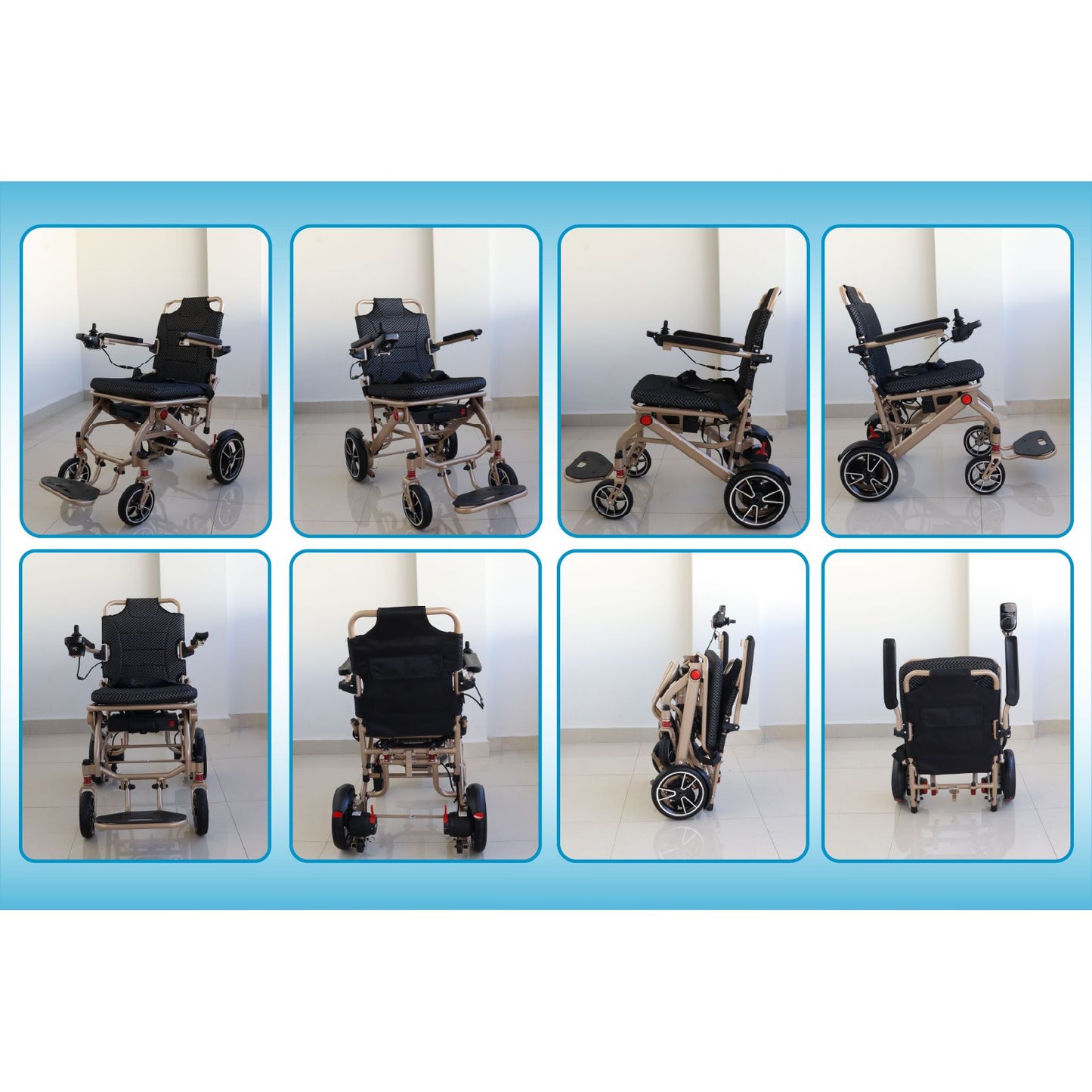 Gambimedic Silla De Ruedas Electrica Aluminio Control Led Superligera Portatil 19 Kg Motores 200w Bateria 288wh Permitida En Avion