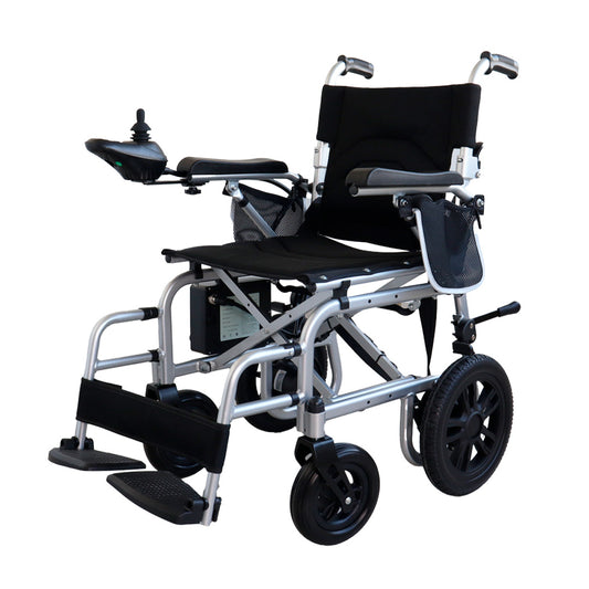 Gambimedic Silla De Ruedas Electrica Aluminio 19kg Super Ligera Portatil Plegable Compacta Todoterreno Control Intercambiable Izquierda o Derecha Soporta 120kg Bateria Litio 24V12AH 288WH