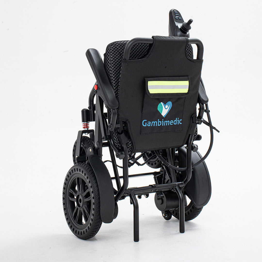 Gambimedic Silla De Ruedas Electrica Aluminio Ligero Llantas Todoterreno Sistema Portatil Tipo Carreola Asiento Acolchonado Gm6018 Bateria Removible Litio Permitida En Avion