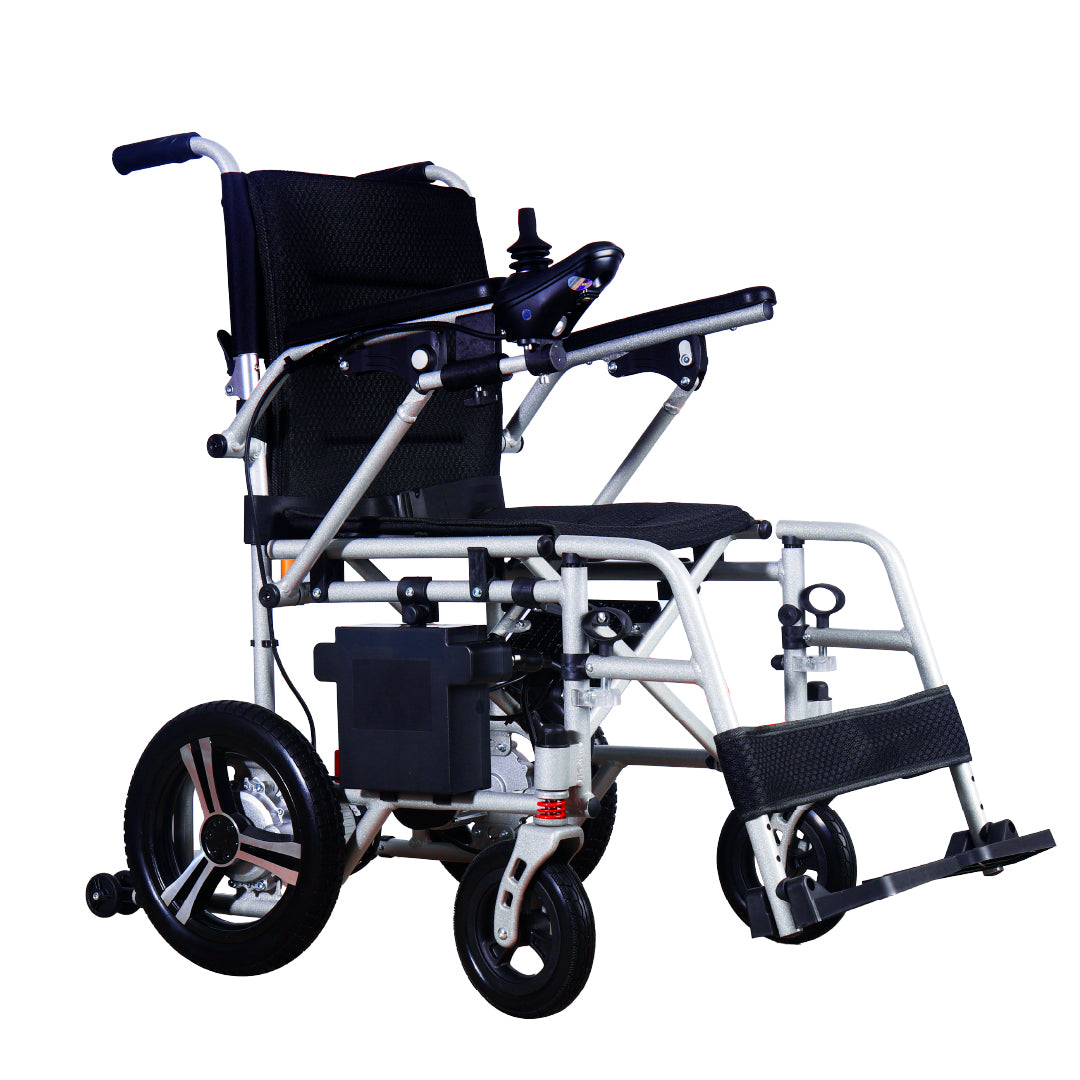 Silla de Ruedas Electrica Aluminio 18KG Mod. Gm6014 Con Control Inalambrico Super Ligera Portatil Bateria Litio 12v24ah 288wh Dos Motores de 150w