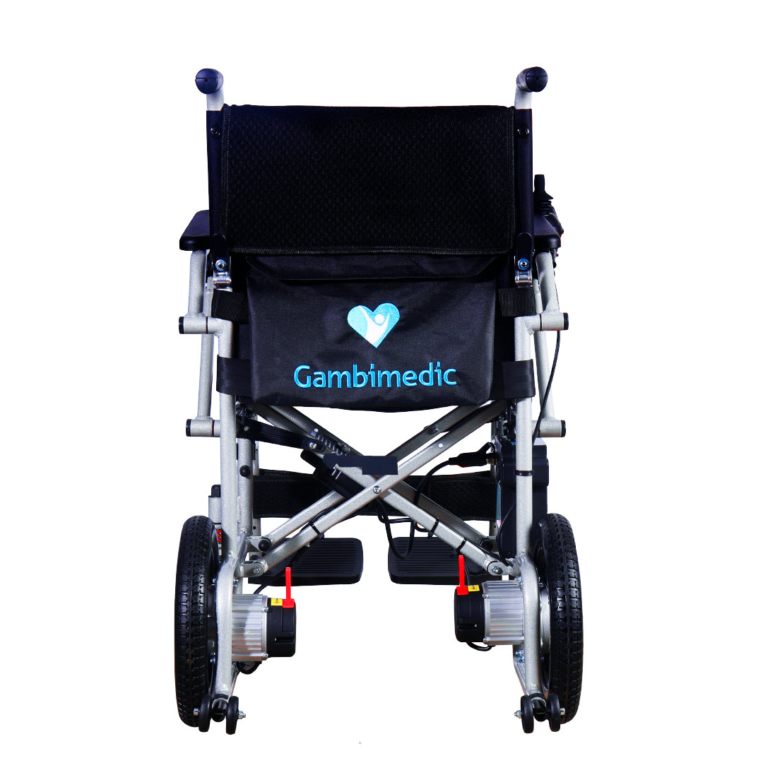 Silla de Ruedas Electrica Aluminio 18KG Mod. Gm6014 Con Control Inalambrico Super Ligera Portatil Bateria Litio 12v24ah 288wh Dos Motores de 150w