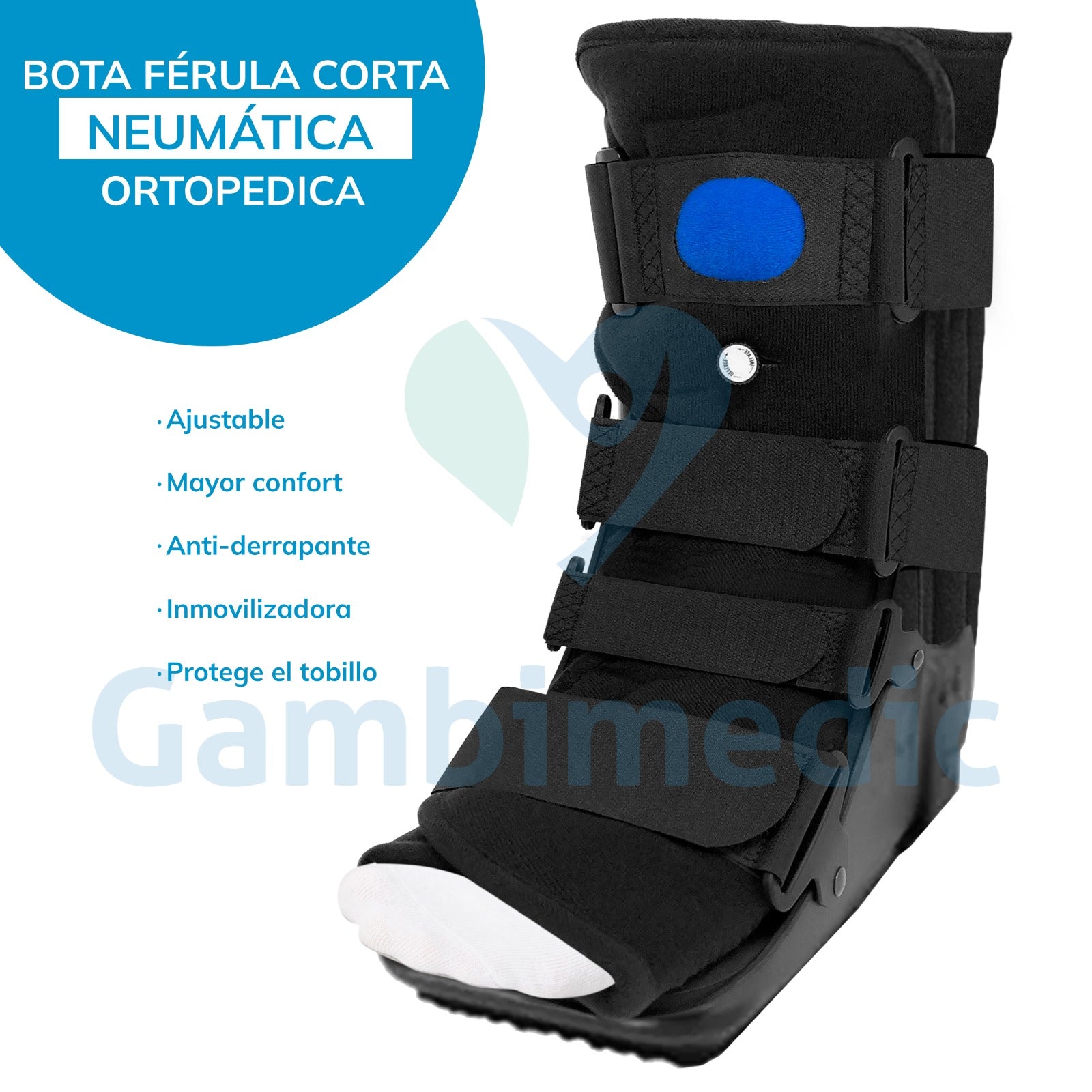 Bota Ferula Walker Corta Ortopedica De Aire Neumatica Comoda – Gambimedic