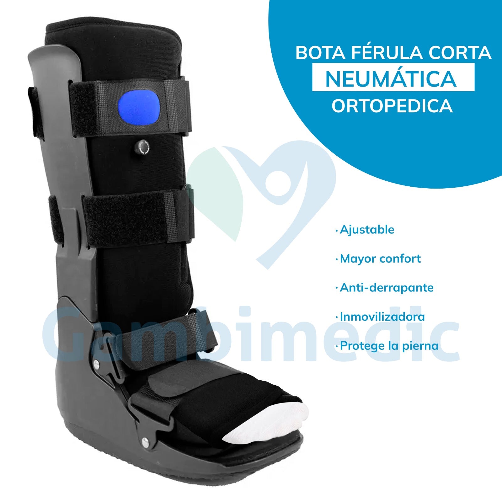 Bota Ferula Walker Corta Ortopedica De Aire Neumatica Comoda – Gambimedic