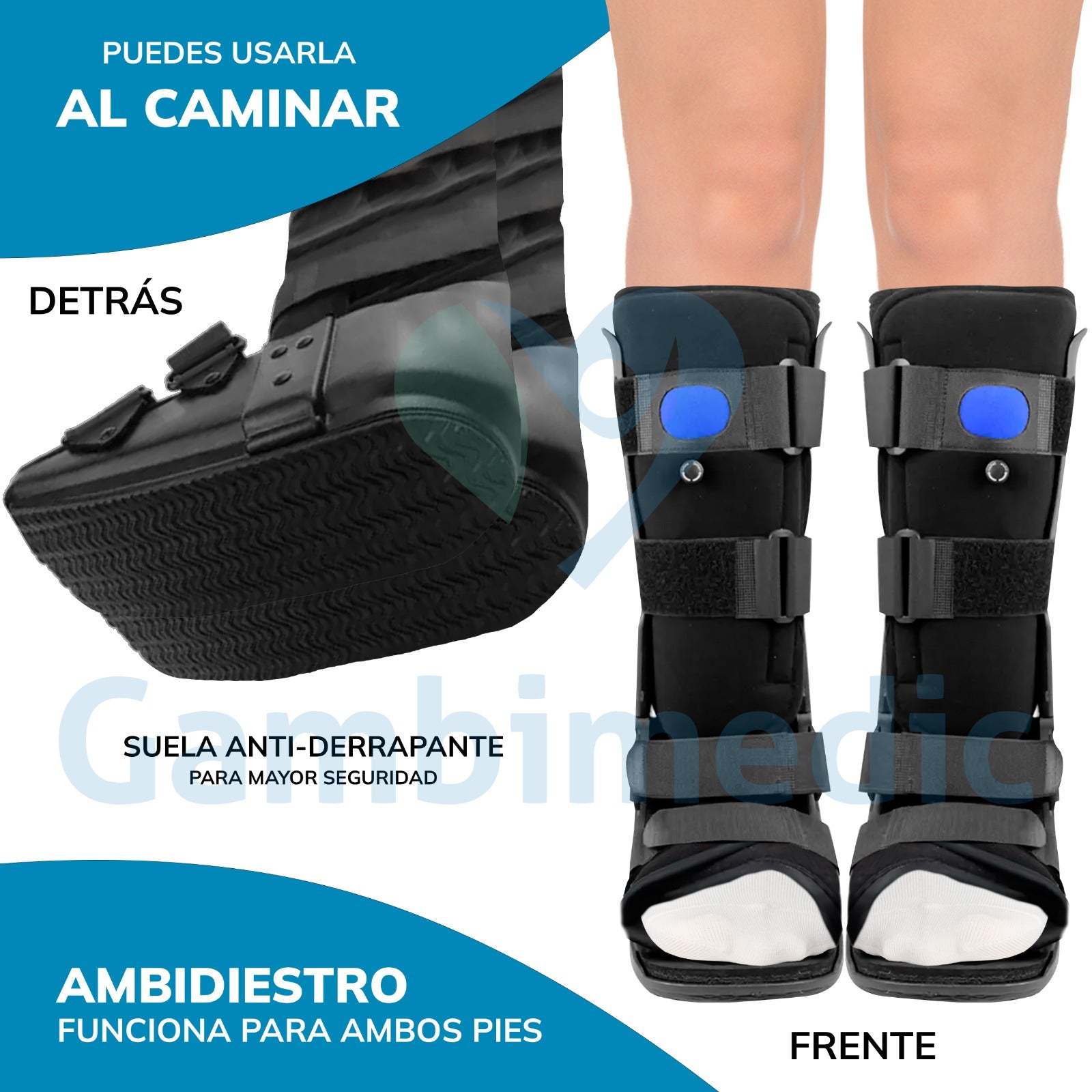 Bota Ferula Walker Corta Ortopedica De Aire Neumatica Comoda – Gambimedic