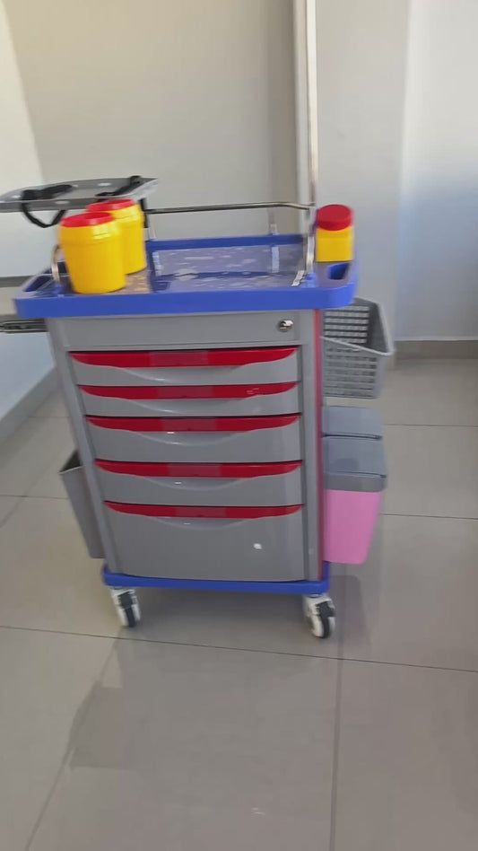 Gambimedic Carro Rojo De Emergencia Mueble Medico Accesorios