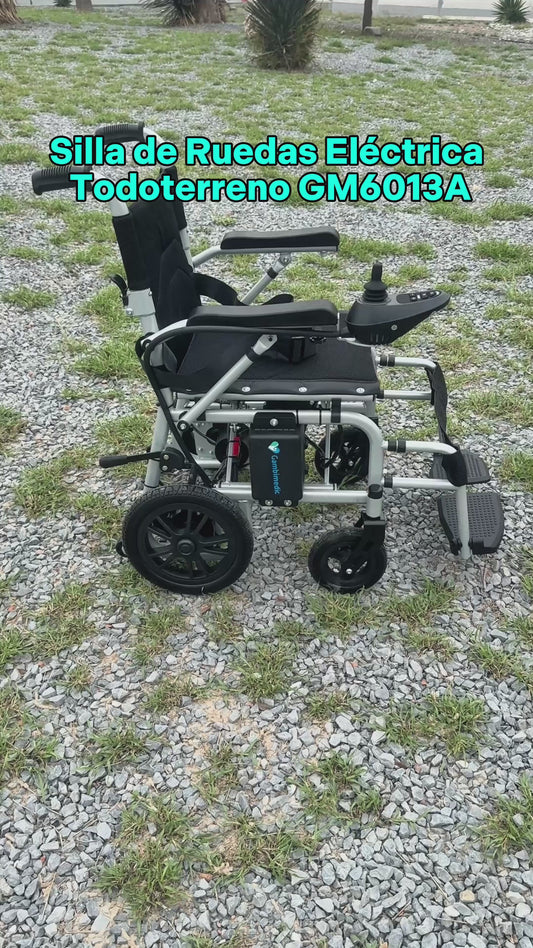 Gambimedic Silla De Ruedas Electrica Acero 32kg Mod. Gm6013a Soporta 100kg Todoterreno Portatil 2 Motores 250W Bateria Acido Plomo Sellada 24V12AH De 288WH