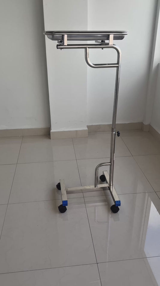 Gambimedic Mesa Mayo Charola Acero Inoxidable Ajustable