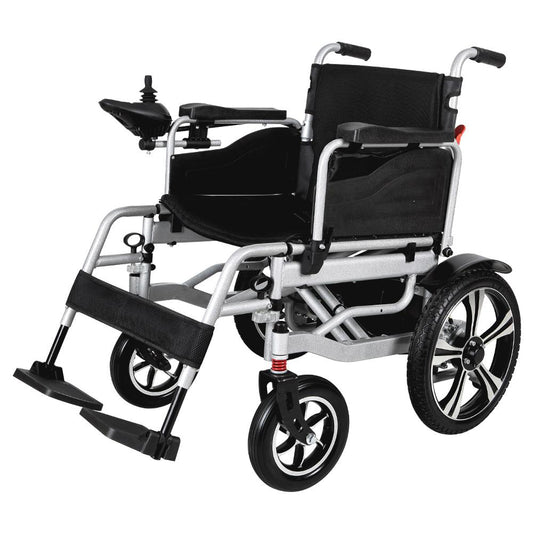 Silla De Ruedas Electrica Gambimedic Modelo GM101 Todoterreno Llanta Neumatica Acero Plegable 5 Velocidades Asiento 50cm Con Colchon Soporta Hasta 110KG Meses Sin Intereses