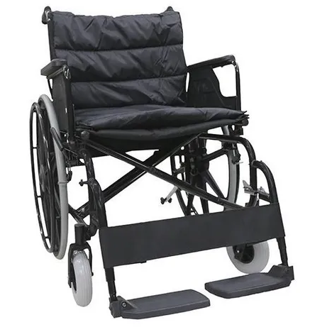 Silla De Ruedas Reforzada Acojinada Para Sobrepeso Extra Ancha Hasta 130 KG