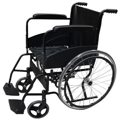 Silla De Ruedas Economica Estandar Acero Con Descansapie Desmontable