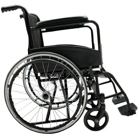 Silla De Ruedas Economica Estandar Acero Con Descansapie Desmontable