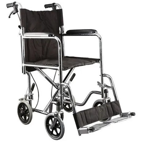 Silla De Ruedas De Traslado Descansapies Desmontable Frenos