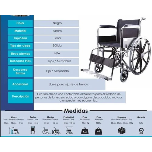 Silla De Ruedas Economica Silla Con Ruedas De Acero Cromada